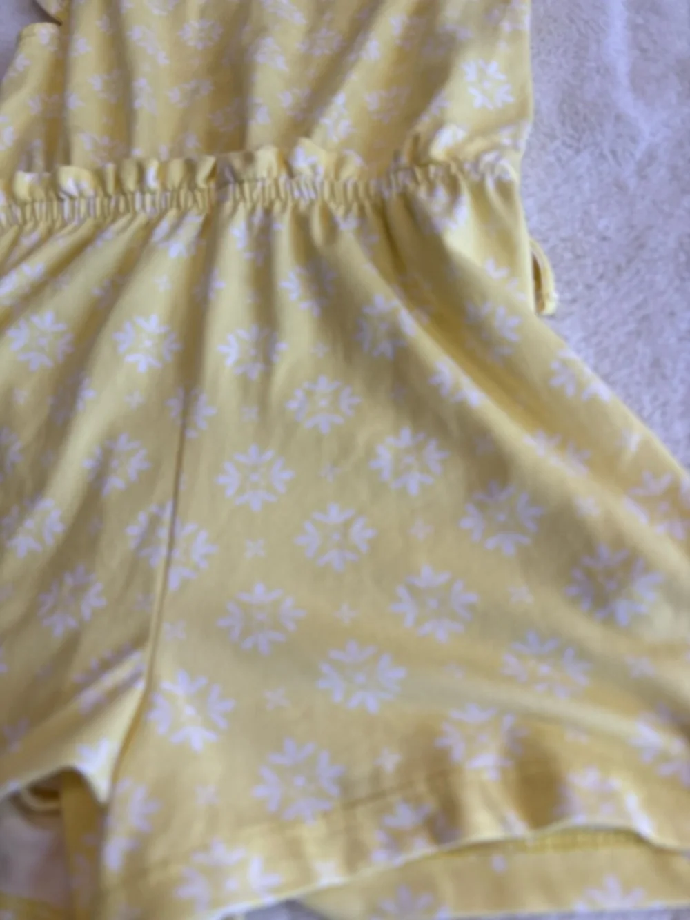 Btween 7 girls yellow shorts romper one piece summer girls - Picture 2 of 3